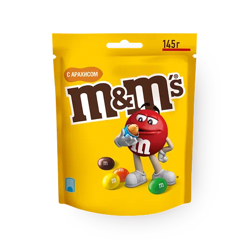 Драже M&M's с арахисом и молочным шоколадом