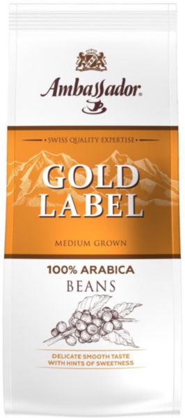 Кофе в зёрнах Ambassador Gold Label средняя обжарка, 200г