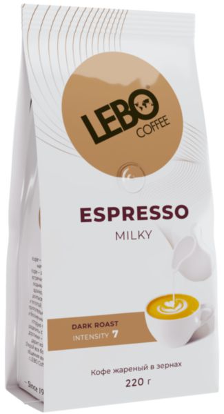 Кофе в зернах Lebo Espresso Милки, 220г
