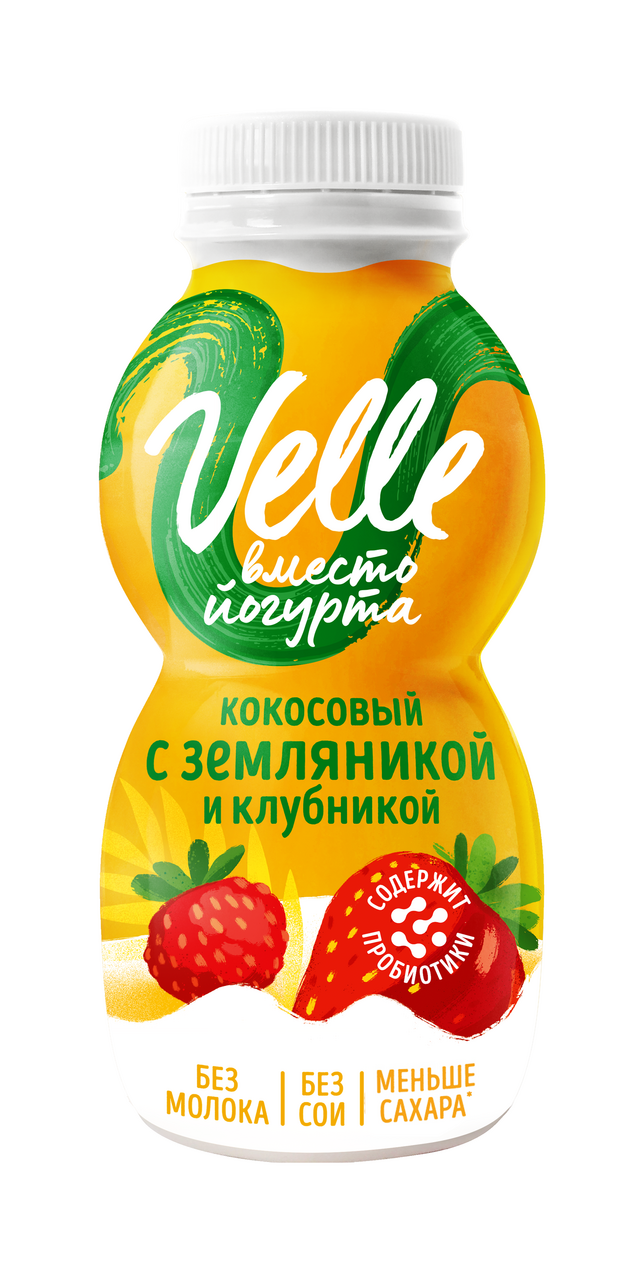 Напиток растительный кокосовый Velle Клубника-земляника, 250г