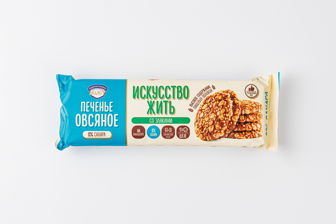 Печенье овсяное Полет Искусство Жить со злаками мальтите 200 г
