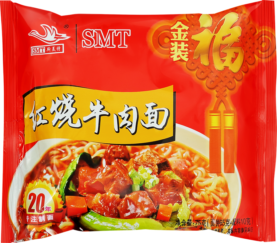 Лапша SMT со вкусом тушеной говядины, 75г