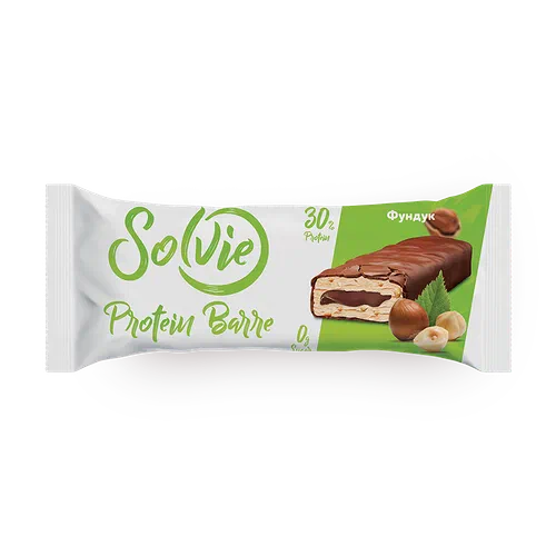 Батончик глазированный Solvie фундук без сахара
