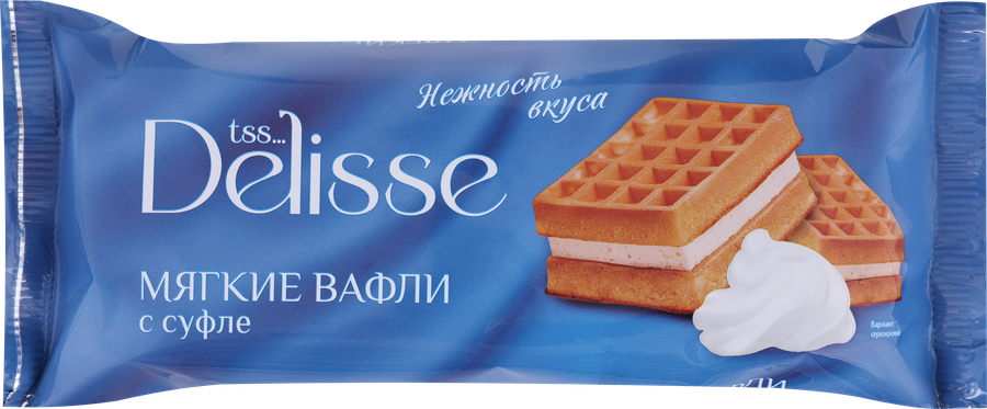 Вафли мягкие DELISSE Гофры с суфле, 122г