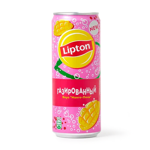 Чай чёрный Lipton манго-личи газированный