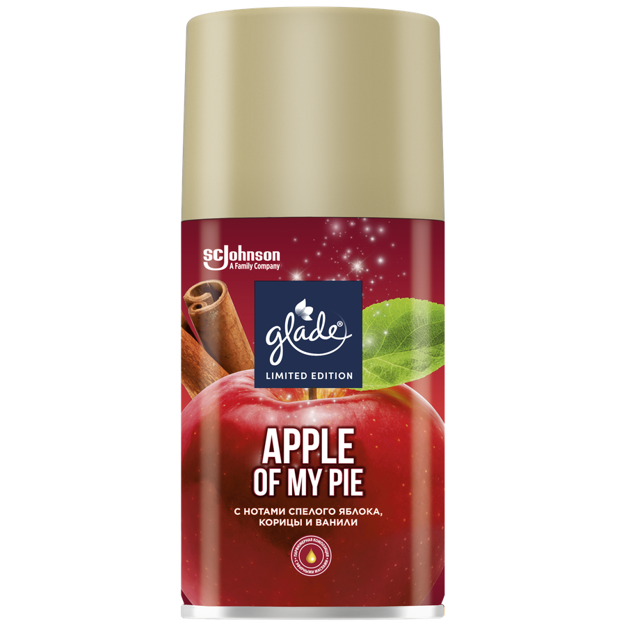 Баллон сменный для автоматического освежителя воздуха GLADE Automatic Apple of my Pie, 269мл