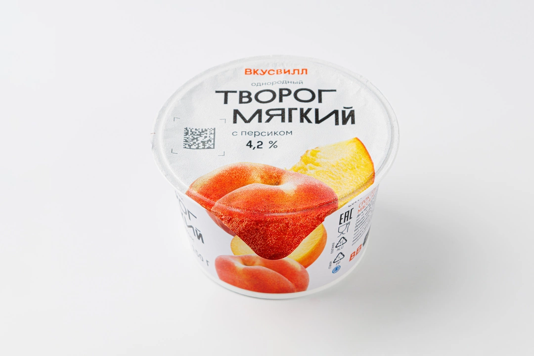 Творог мягкий с персиком однородный 4,2%
