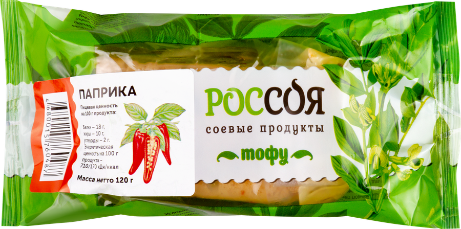 Продукт белковый РОССОЯ Тофу паприка, 120г