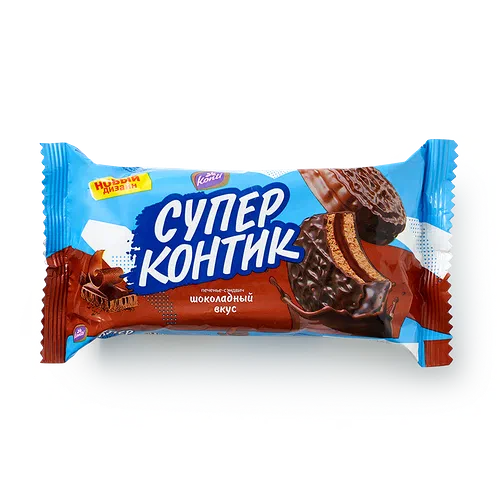 Печенье-сэндвич Супер Контик Konti шоколадный вкус