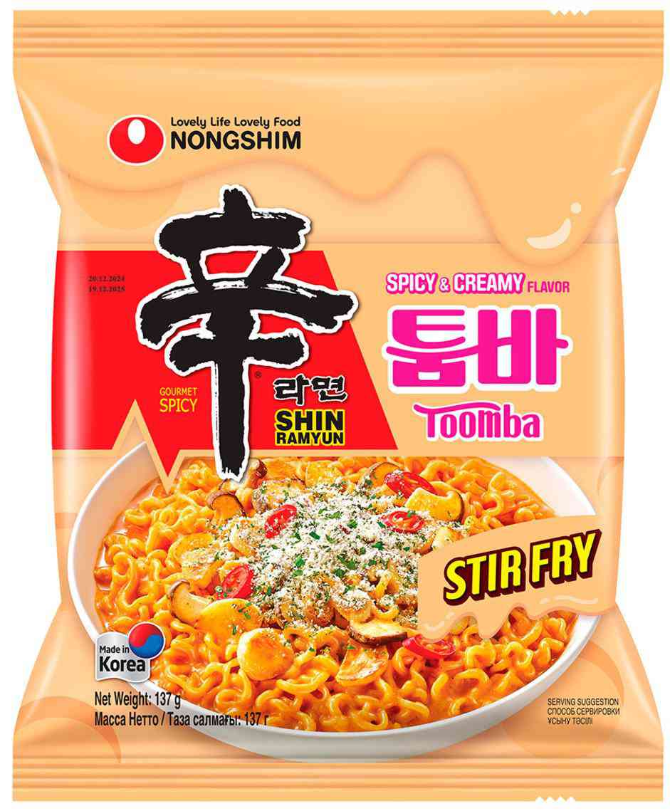 Лапша быстрого приготовления Nongshim toomba шин рамен с острым сырно-сливочным вкусом, 137г