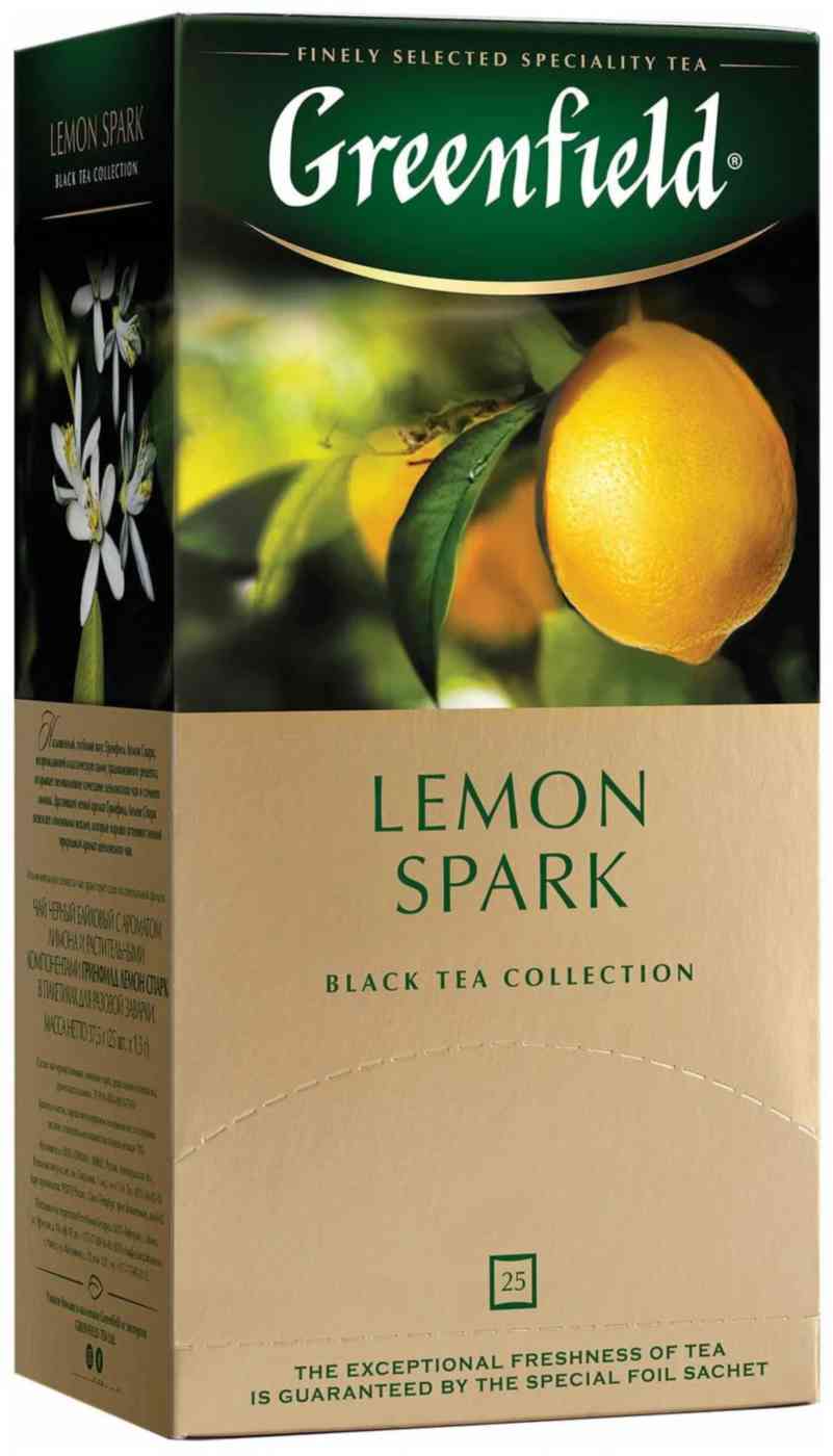 Чай черный Greenfield Lemon Spark, 25×1,5г