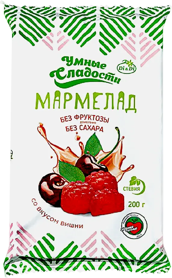 Мармелад Умные сладости желейно-формовой со вкусом вишни Di&Di 200г