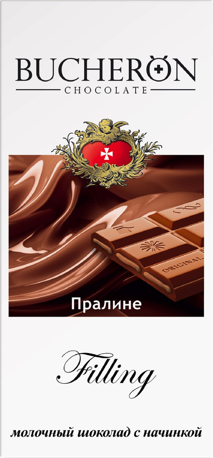 Шоколад BUCHERON Filling с начинкой пралине, 85г
