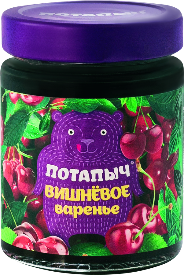 Варенье ПОТАПЫЧ Вишневое, 280г