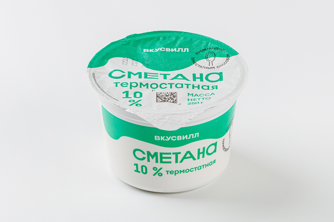 Сметана 10% термостатная, 250 г