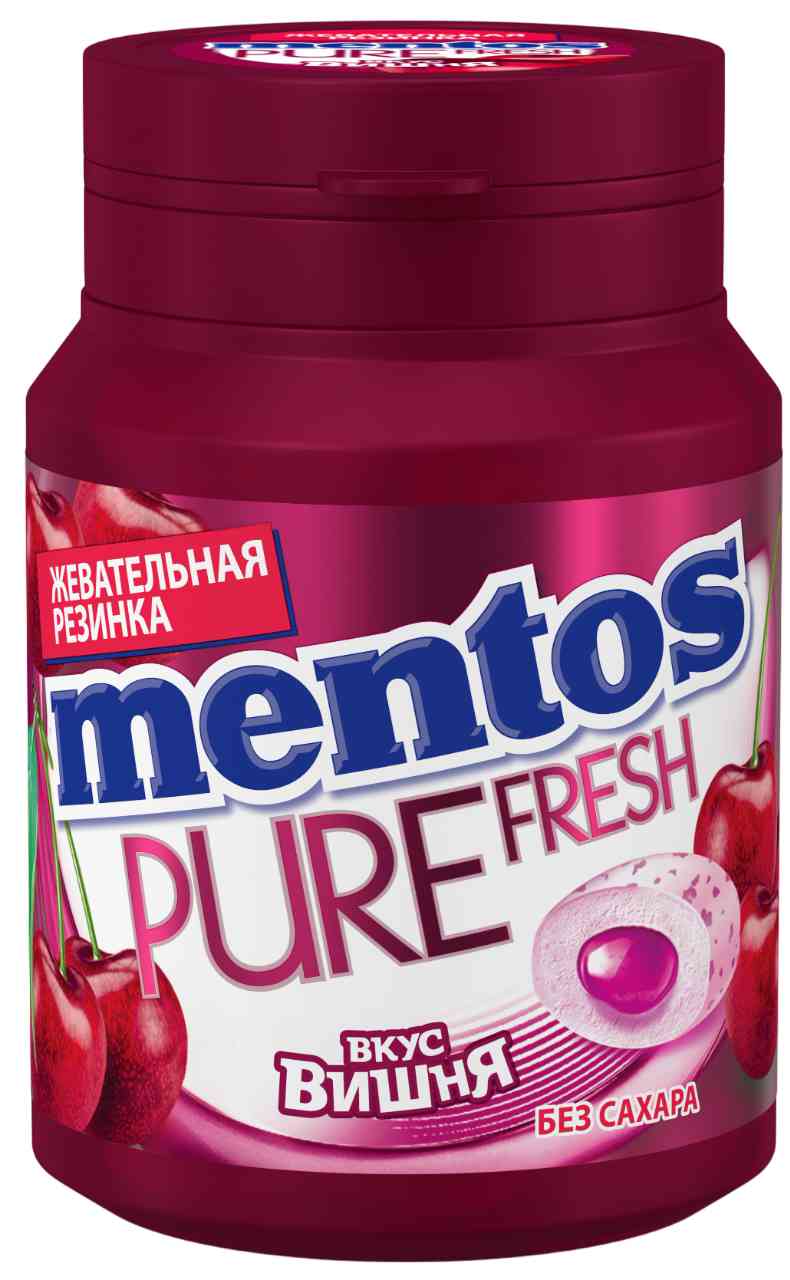Жевательная резинка Mentos Pure Fresh вкус Вишня, 54г
