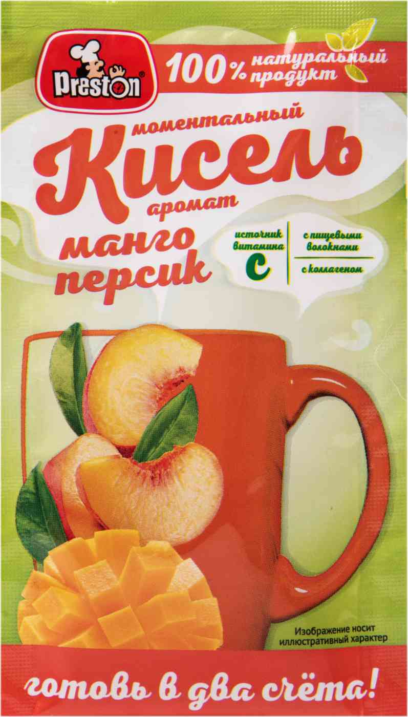 Кисель Preston манго-персик, 30г