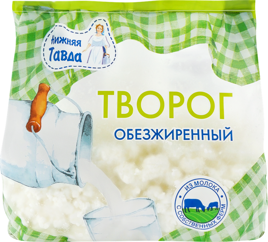 Творог НИЖНЯЯ ТАВДА обезжиренный, без змж, 300г