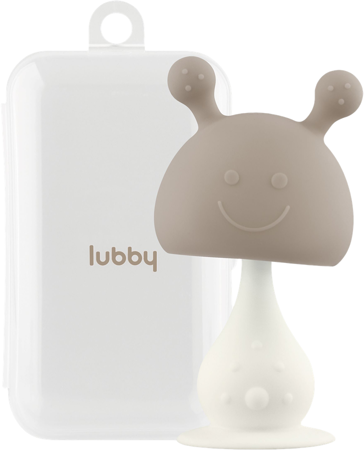 Прорезыватель-погремушка LUBBY White 2в1, на присоске в кейсе, в ассортименте, с 0 месяцев, Арт. 31927