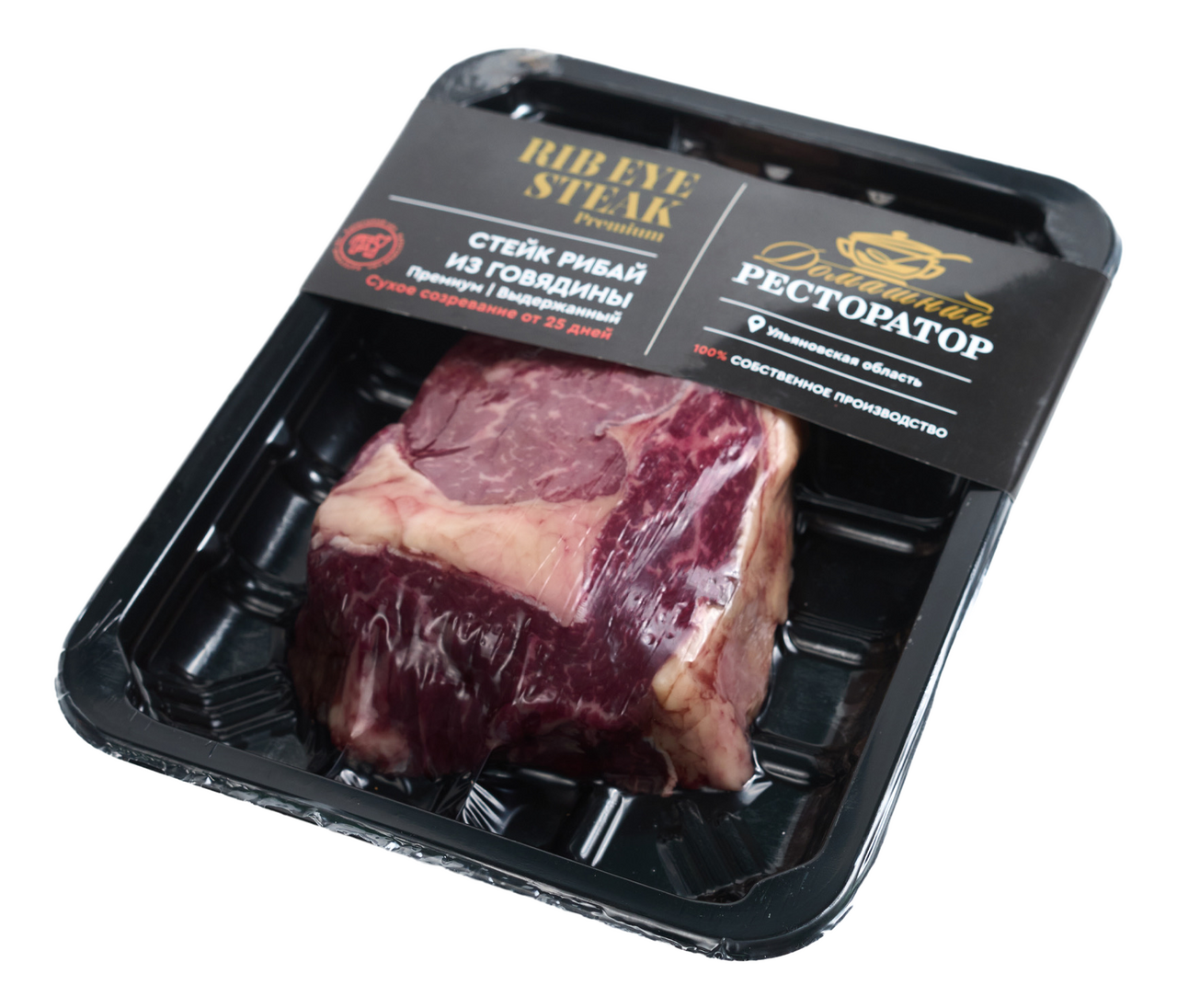 Стейк говяжий Домашний Ресторатор Рибай охлажденный, 350г