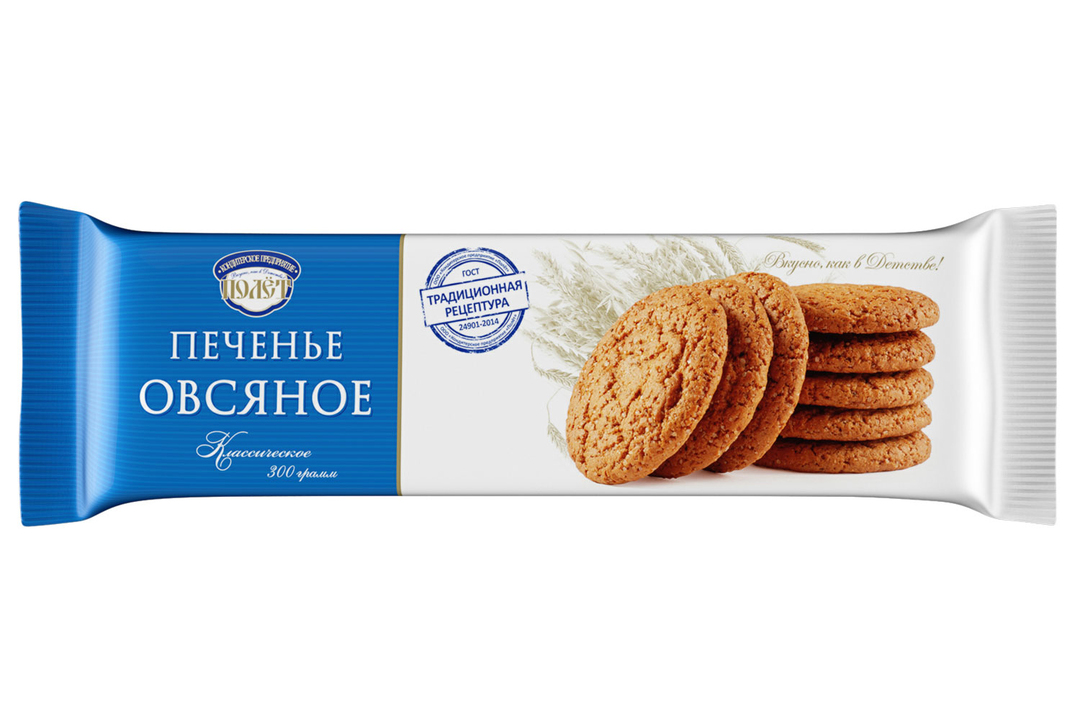 Печенье овсяное Полет Классическое 300 г