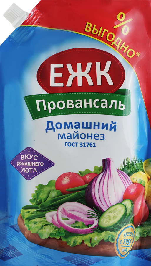 Соус майонезный ЕЖК Провансаль Домашний 46% 400мл