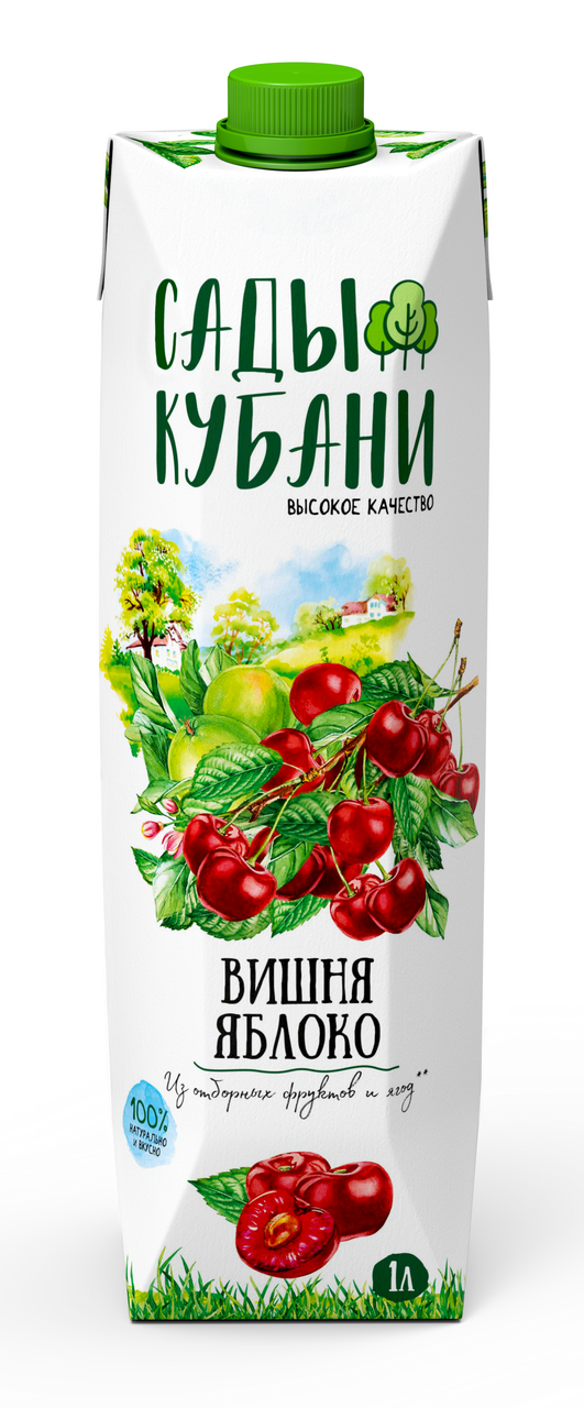 Нектар Сады Кубани вишня и яблоко, 1л