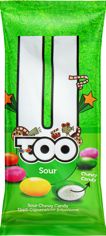 Жевательное драже U TOO Sour кислое, 18г
