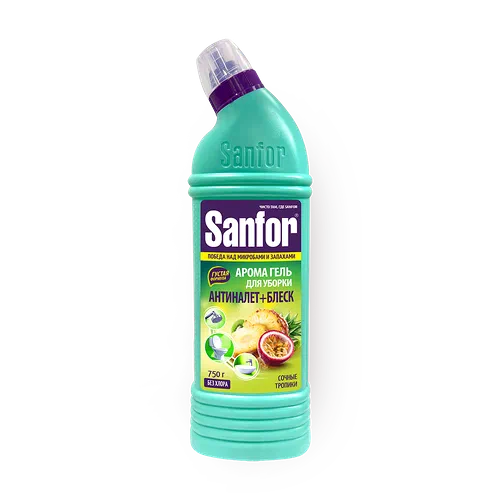Гель для уборки Sanfor Антиналёт+блеск Сочные тропики