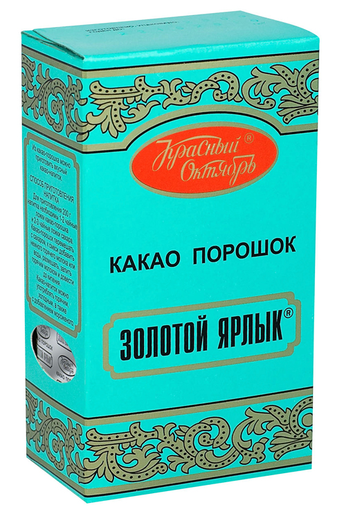 Какао-порошок Красный Октябрь Золотой Ярлык, 100г x 3 шт