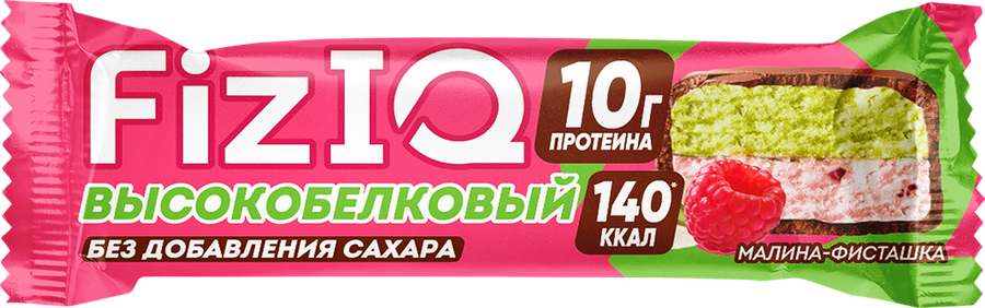 Батончик протеиновый FIZIQ со вкусом малины, без сахара, 50г