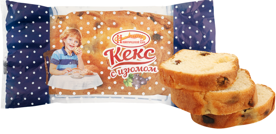 Кекс НИЖЕГОРОДСКИЙ ХЛЕБ с изюмом, 450г