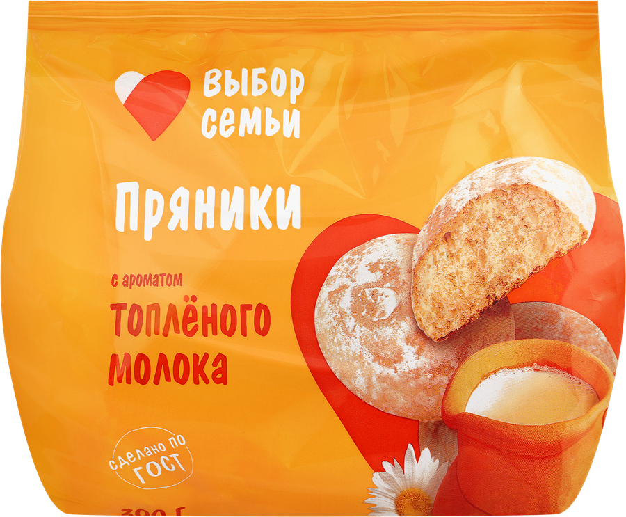 Пряники ВЫБОР СЕМЬИ с ароматом топленого молока, 300г