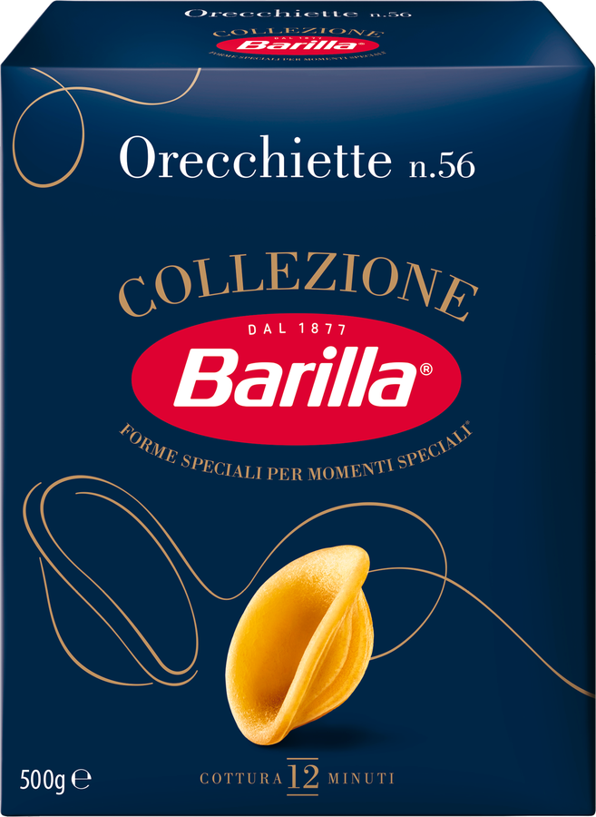 Макароны BARILLA Collezione Orecchiette, группа А высший сорт, 500г