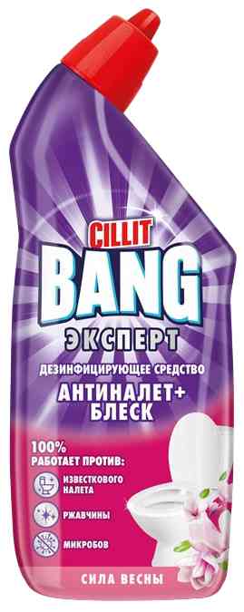 Дезинфицирующее средство Cillit Bang Эксперт Антиналет + Блеск сила весны, 450мл