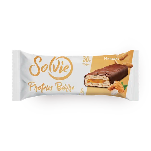 Батончик глазированный Solvie миндаль без сахара