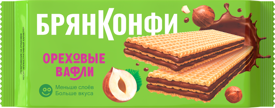 Вафли БРЯНКОНФИ Ореховые, 190г