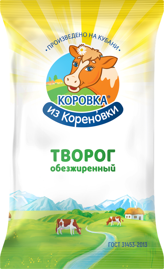 Творог КОРОВКА ИЗ КОРЕНОВКИ 0%, без змж, 180г