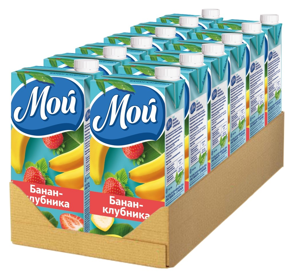 Нектар Мой банан и клубника, 950мл x 12 шт