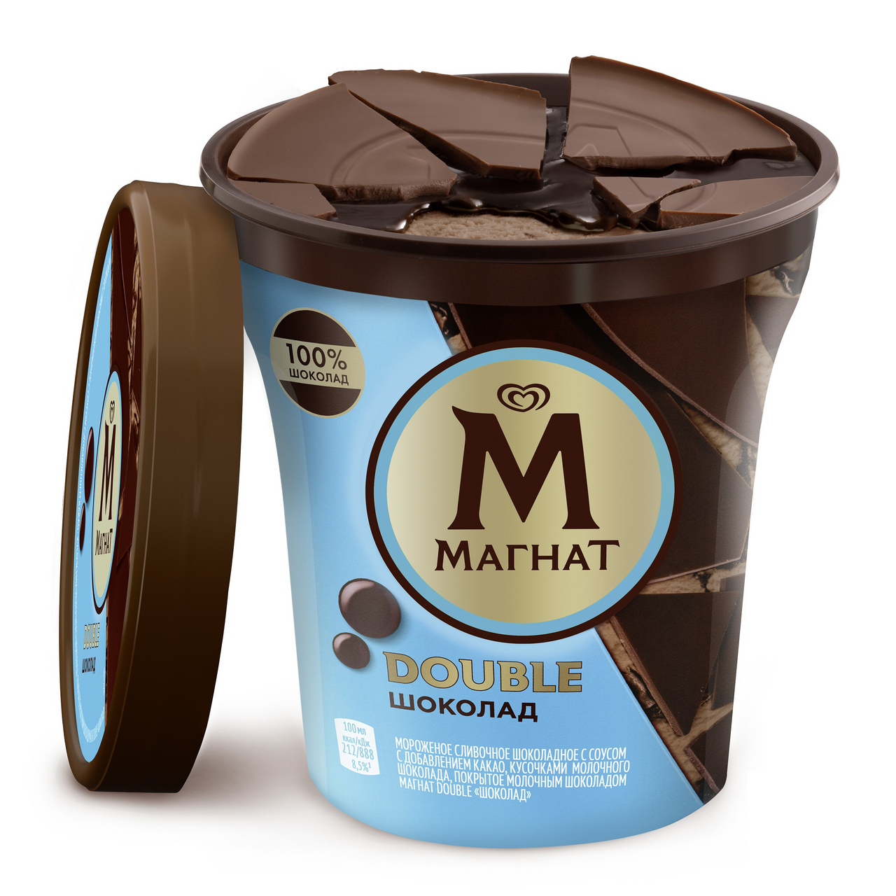 Мороженое сливочное Магнат Double Шоколадное, 310г