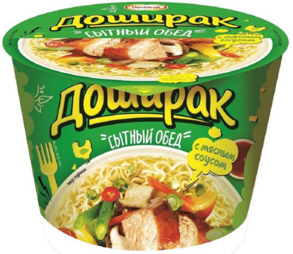 Лапша быстрого приготовления Доширак Сытный обед со вкусом Курицы, 110г