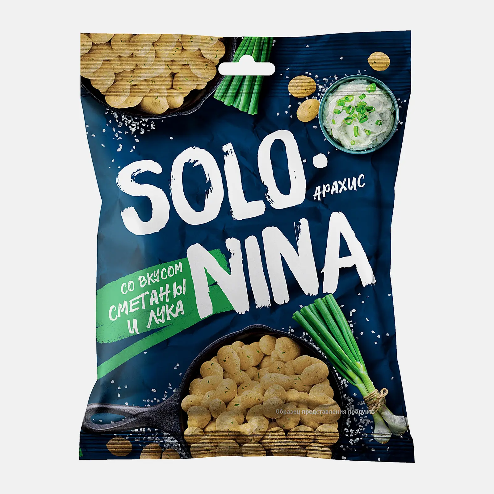 Арахис со вкусом сметаны и лука жареный Solonina 70г