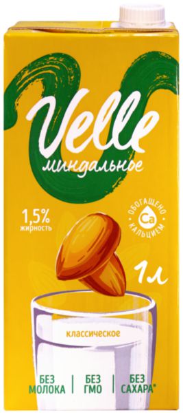 Напиток миндальный Velle Классический, 1л