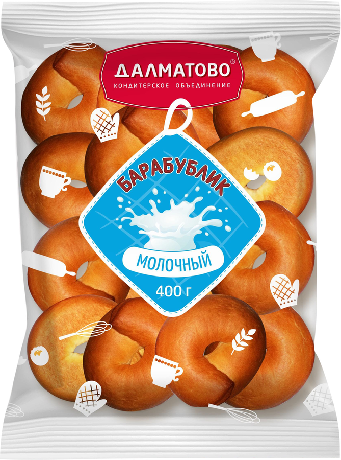 Изделие бараночное ДАЛМАТОВО Барабублик молочный, 400г