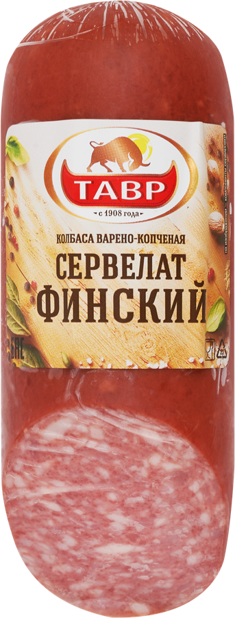 Колбаса варено-копченая ТАВР Сервелат Финский, 300г