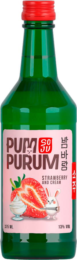 Аперитив PUM PURUM Соджу со вкусом клубники со сливками 13%, 0.375л