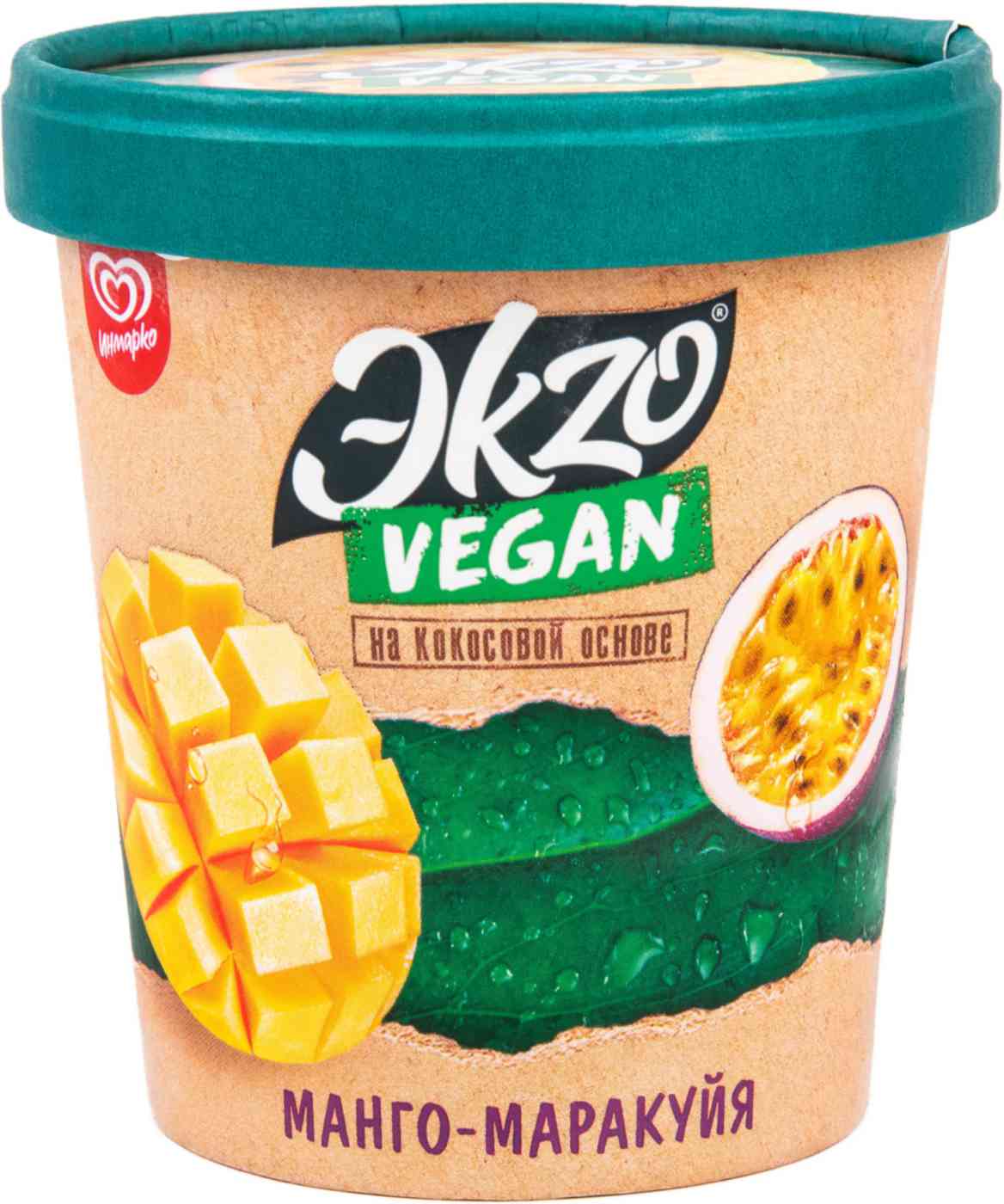 Десерт Эkzo Манго маракуйя на кокосовой основе, 270г