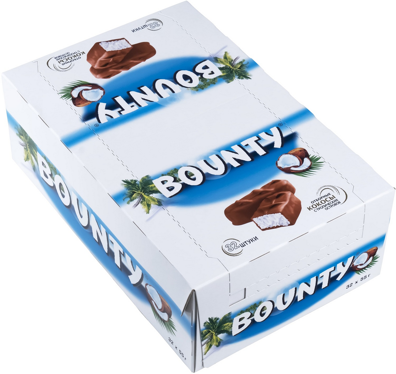 Батончик шоколадный Bounty, 55г x 32 шт