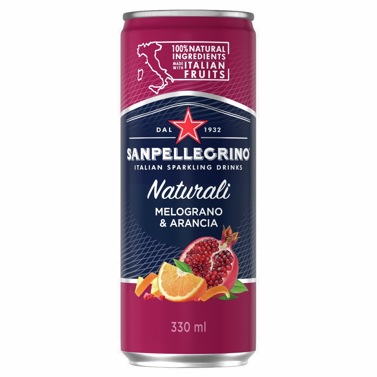 Напиток газированный Sanpellegrino гранат-апельсин, 330мл