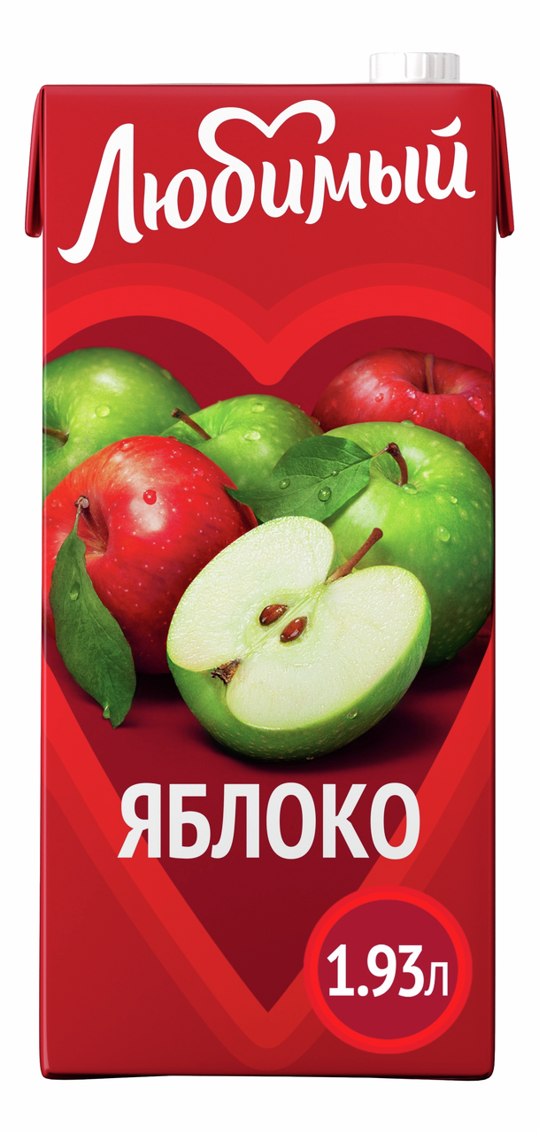 Нектар Любимый яблочный, 1.93л x 3шт